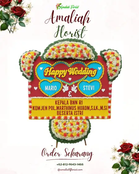 Papan Bunga Pernikahan Bulus